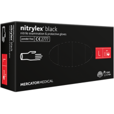 Nitrylex® black-nitril gloves, black, L